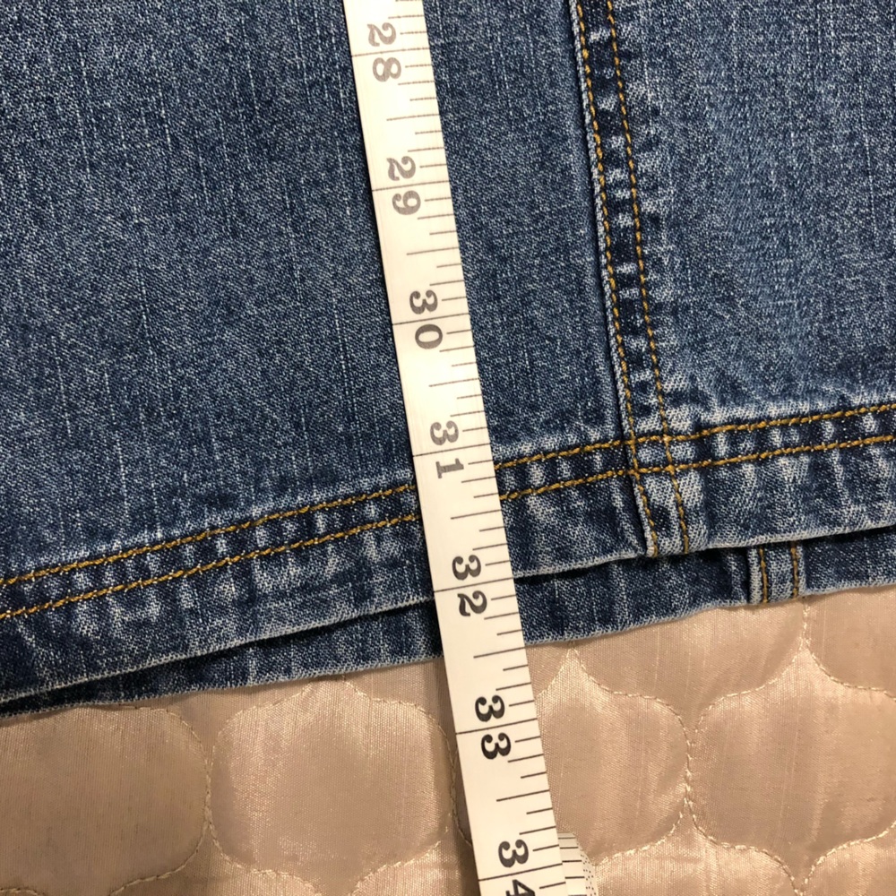 Arizona Jean Co Denim Midi Skirt Size 5 | Vintage Wash Side Slit Jean Skirt - Picture 10 of 11